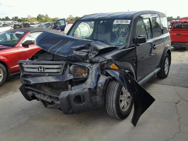 5J6YH28758L007345 - 2008 HONDA ELEMENT EX BLACK photo 2