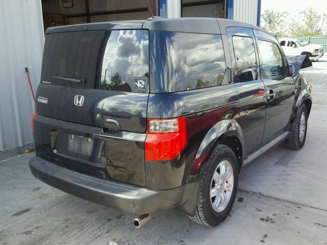 5J6YH28758L007345 - 2008 HONDA ELEMENT EX BLACK photo 4