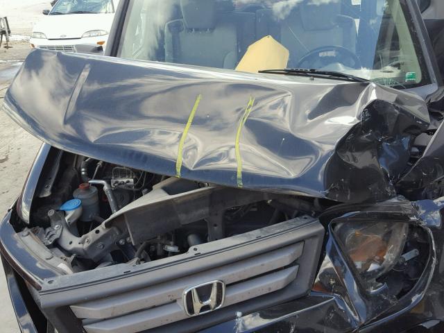 5J6YH28758L007345 - 2008 HONDA ELEMENT EX BLACK photo 7