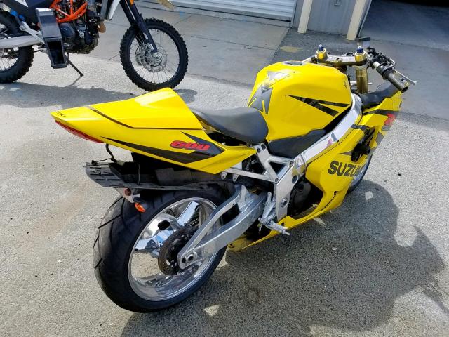 JS1GN7CA842103667 - 2004 SUZUKI GSX-R600 K YELLOW photo 4