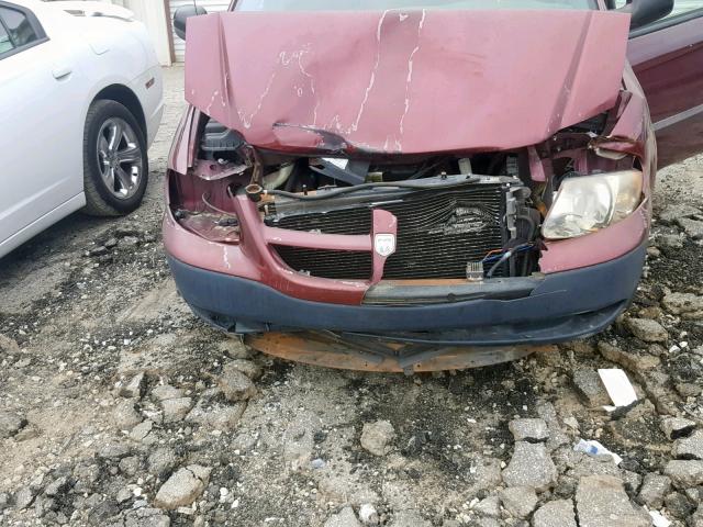 1B4GP253X2B602482 - 2002 DODGE CARAVAN SE BURGUNDY photo 7