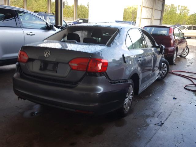 3VW2K7AJ3DM294433 - 2013 VOLKSWAGEN JETTA BASE Մոխրագույն լուսանկար 4