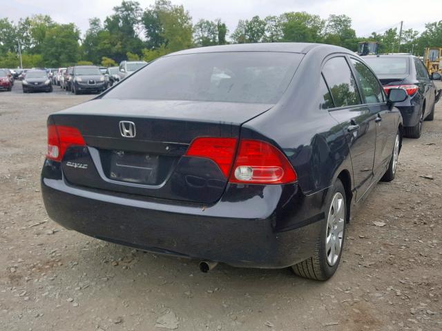 1HGFA16507L076375 - 2007 HONDA CIVIC LX BLACK photo 4