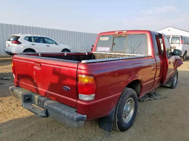 1FTYR14U2WPA84978 - 1998 FORD RANGER SUP RED photo 4