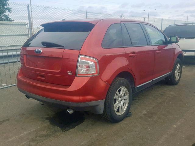 2FMDK48C58BA39965 - 2008 FORD EDGE SEL RED photo 4