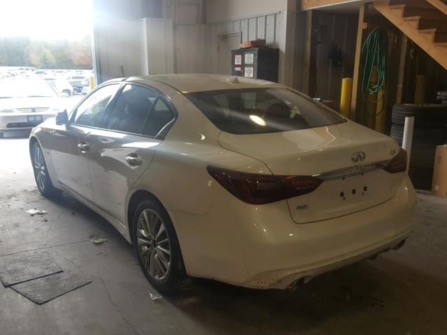 JN1EV7AR2JM442692 - 2018 INFINITI Q50 LUXE WHITE photo 3