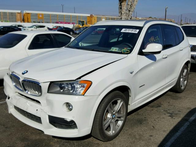 5UXWX9C56D0A22187 - 2013 BMW X3 XDRIVE2 WHITE photo 2