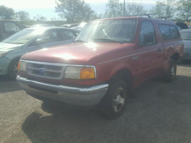 1FTCR10A6VTA74952 - 1997 FORD RANGER RED photo 2