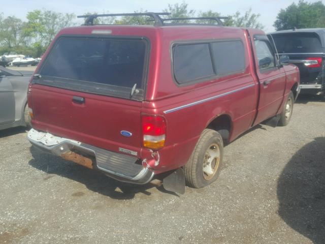 1FTCR10A6VTA74952 - 1997 FORD RANGER RED photo 4