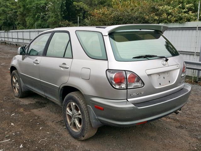 JT6HF10U4Y0150996 - 2000 LEXUS RX 300 SILVER photo 3