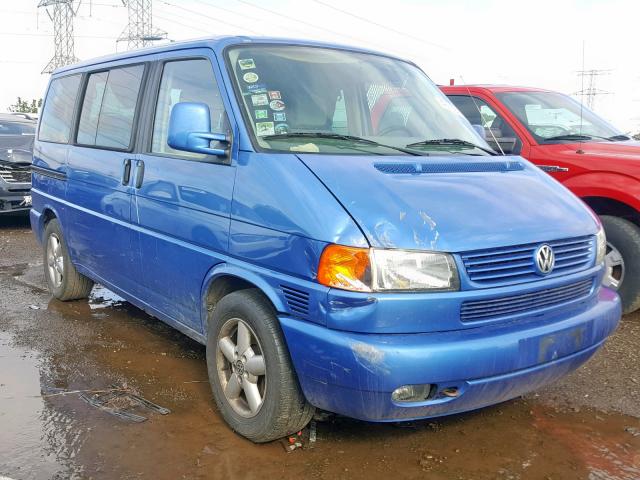 WV2MB47082H008216 - 2002 VOLKSWAGEN EUROVAN MV BLUE photo 1