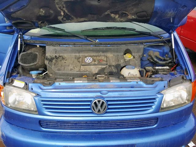 WV2MB47082H008216 - 2002 VOLKSWAGEN EUROVAN MV BLUE photo 7