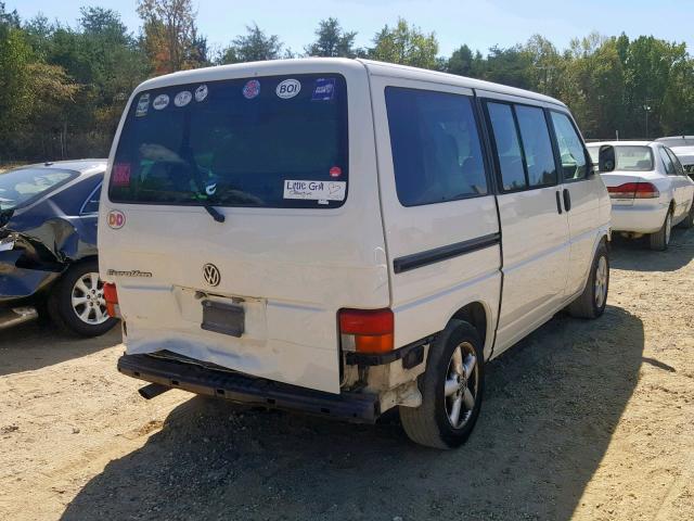 WV2KB47002H094497 - 2002 VOLKSWAGEN EUROVAN GL WHITE photo 4