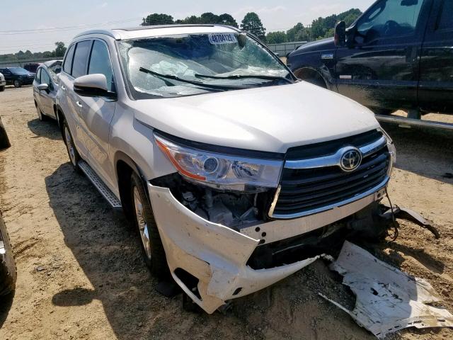 5TDDKRFH7ES022319 - 2014 TOYOTA HIGHLANDER WHITE photo 1