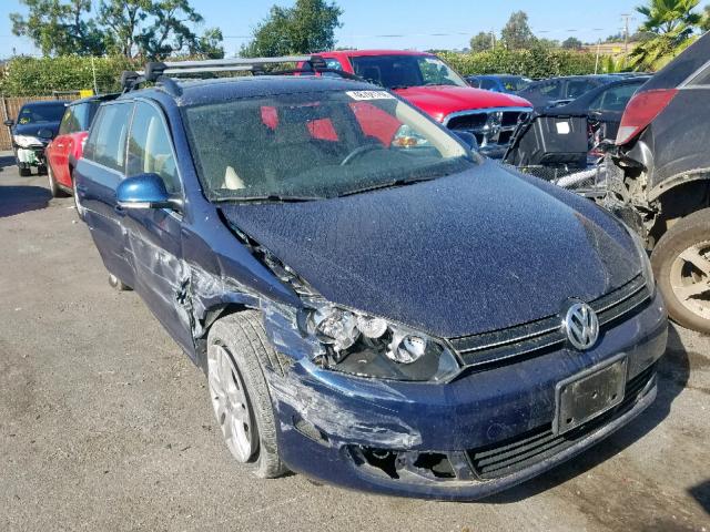 3VWPL7AJ5EM615165 - 2014 VOLKSWAGEN JETTA TDI BLUE photo 1