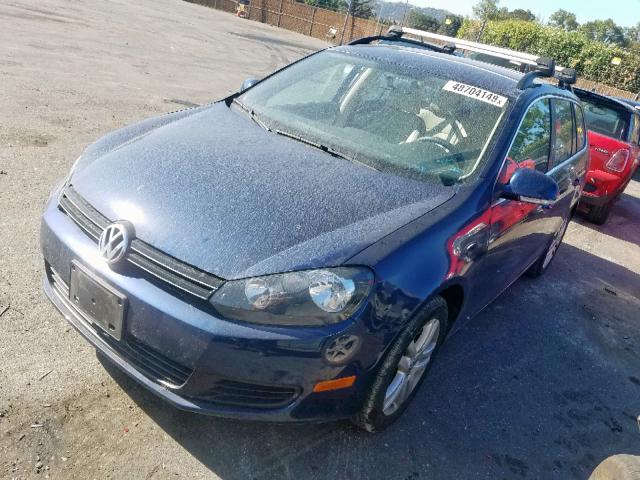 3VWPL7AJ5EM615165 - 2014 VOLKSWAGEN JETTA TDI BLUE photo 2