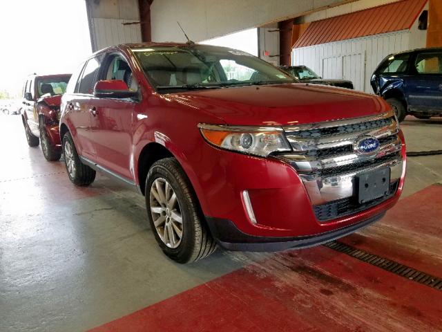 2FMDK4JC0DBB15919 - 2013 FORD EDGE SEL RED photo 1