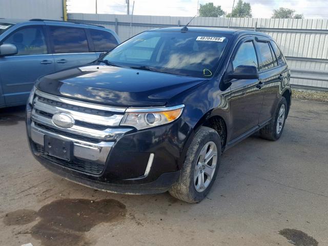 2FMDK4JC6DBA74325 - 2013 FORD EDGE SEL BLACK photo 2