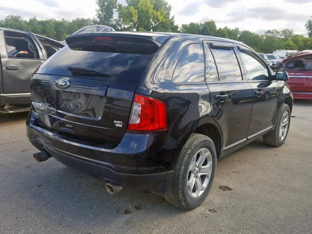 2FMDK4JC6DBA74325 - 2013 FORD EDGE SEL BLACK photo 4