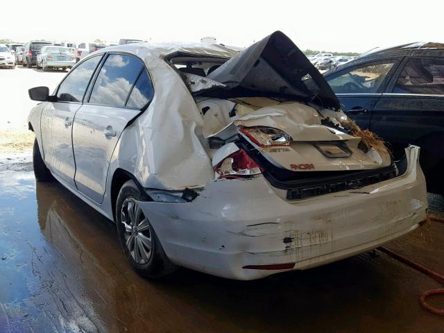 3VW2K7AJ3EM323611 - 2014 VOLKSWAGEN JETTA BASE 白色 照片 3