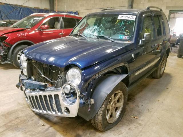 1J4GL58K07W502033 - 2007 JEEP LIBERTY LI BLUE photo 2