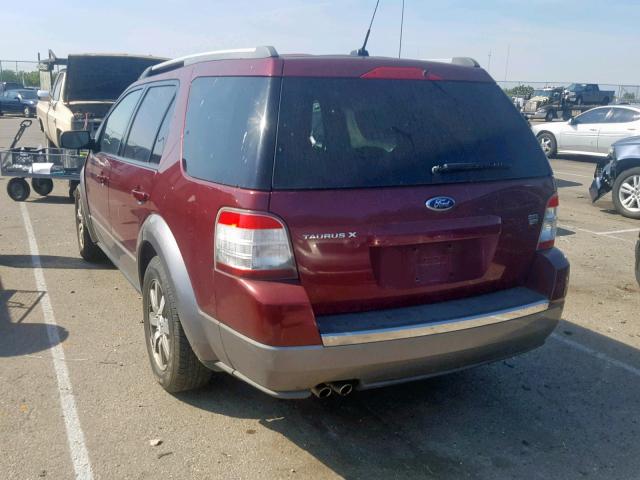 1FMDK05W08GA26749 - 2008 FORD TAURUS X S MAROON photo 3