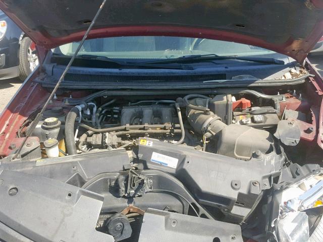 1FMDK05W08GA26749 - 2008 FORD TAURUS X S MAROON photo 7