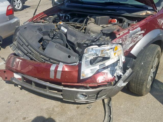 1FMDK05W08GA26749 - 2008 FORD TAURUS X S MAROON photo 9