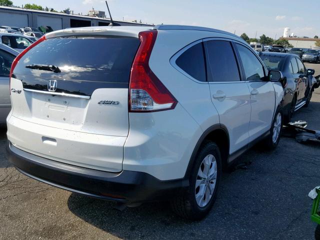 5J6RM4H74EL015797 - 2014 HONDA CR-V EXL WHITE photo 4