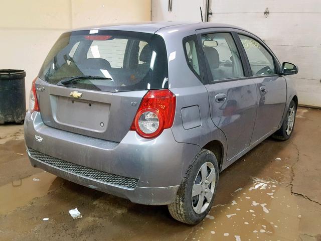 KL1TD6DE1BB153317 - 2011 CHEVROLET AVEO LS GRAY photo 4