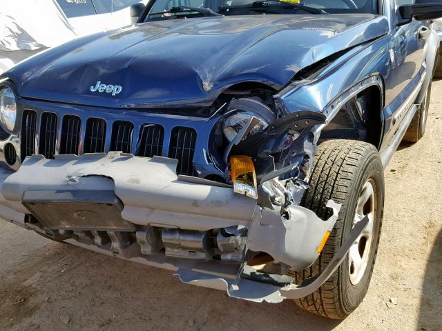 1J4GL48K96W104134 - 2006 JEEP LIBERTY SP BLUE photo 9