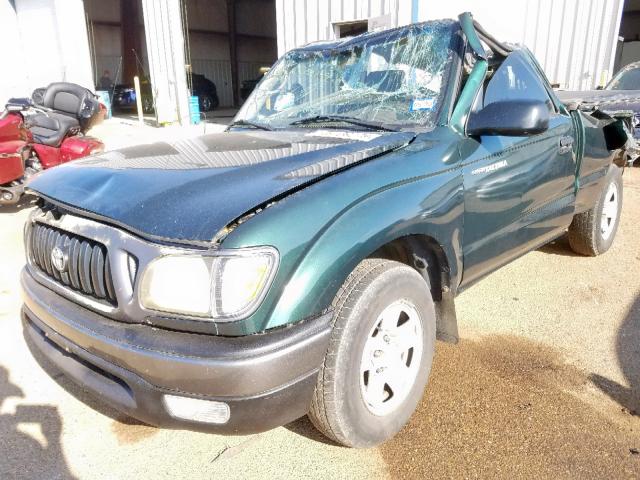 5TENL42N71Z848746 - 2001 TOYOTA TACOMA GREEN photo 2