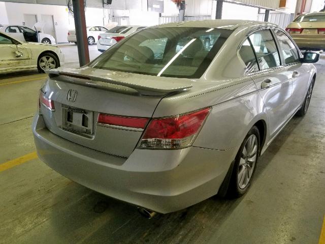 1HGCP2F87BA063340 - 2011 HONDA ACCORD EXL SILVER photo 4