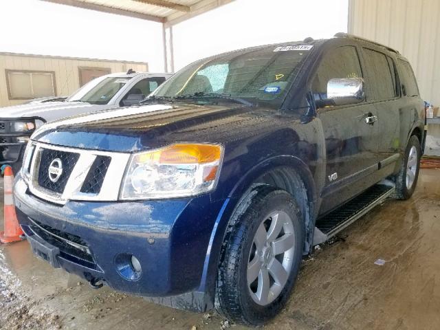 5N1BA08D48N628330 - 2008 NISSAN ARMADA SE BLUE photo 2