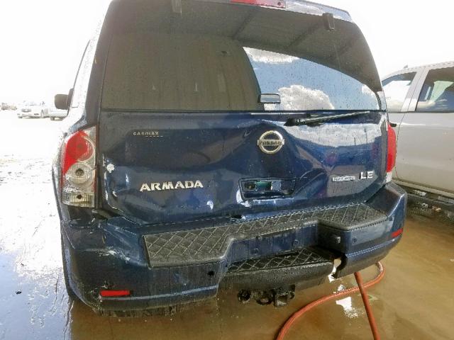 5N1BA08D48N628330 - 2008 NISSAN ARMADA SE BLUE photo 9