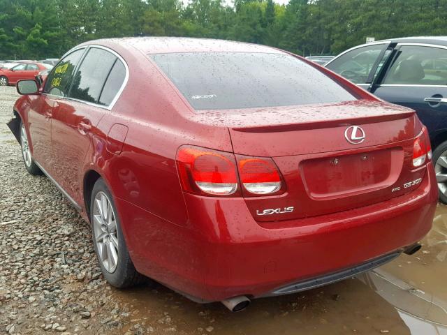 JTHCH96SX60007581 - 2006 LEXUS GS 300 RED photo 3