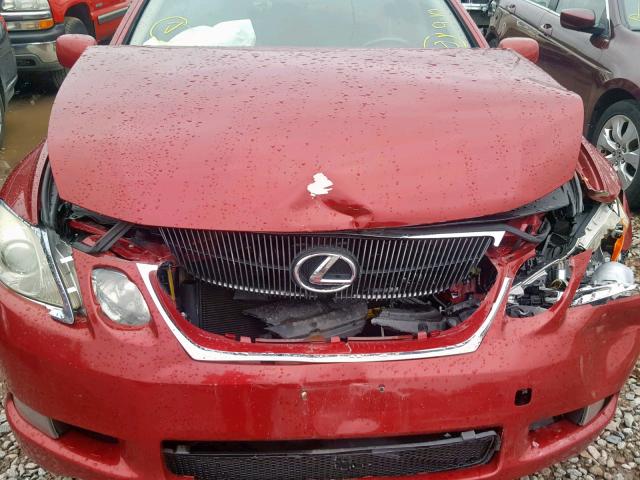 JTHCH96SX60007581 - 2006 LEXUS GS 300 RED photo 7