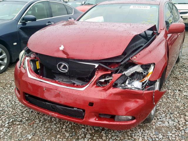 JTHCH96SX60007581 - 2006 LEXUS GS 300 RED photo 9