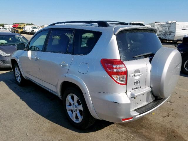 2T3DK4DV1BW051739 - 2011 TOYOTA RAV4 LIMIT SILVER photo 3