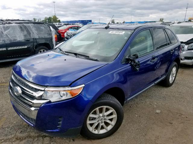 2FMDK3GC3DBC81076 - 2013 FORD EDGE SE BLUE photo 2