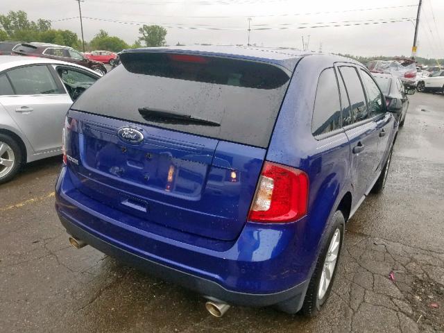 2FMDK3GC3DBC81076 - 2013 FORD EDGE SE BLUE photo 4