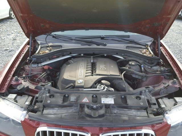 5UXWX7C51BL732840 - 2011 BMW X3 XDRIVE3 RED photo 7