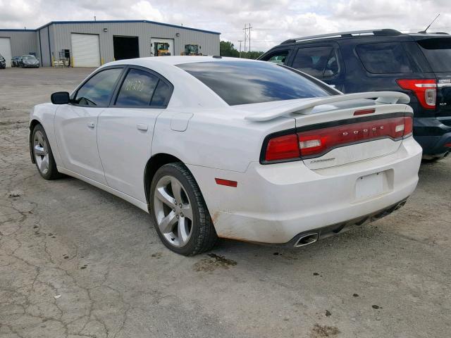 2C3CDXHG8EH330620 - 2014 DODGE CHARGER SX WHITE photo 3