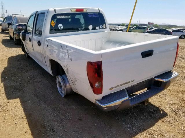 1GCCS136558223284 - 2005 CHEVROLET COLORADO WHITE photo 3