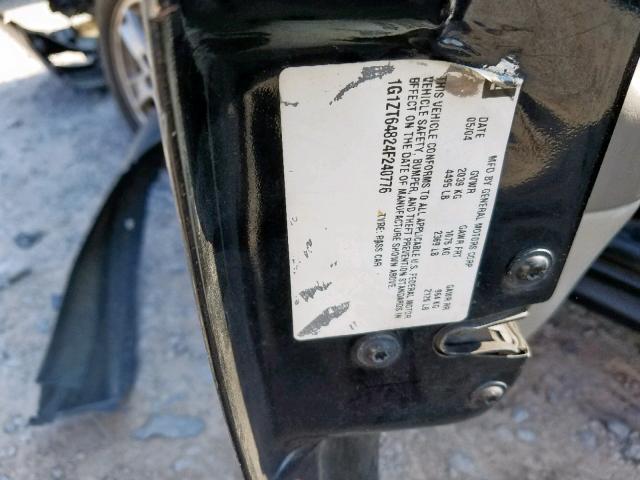 1G1ZT64824F240776 - 2004 CHEVROLET MALIBU MAX 黑色 照片 10