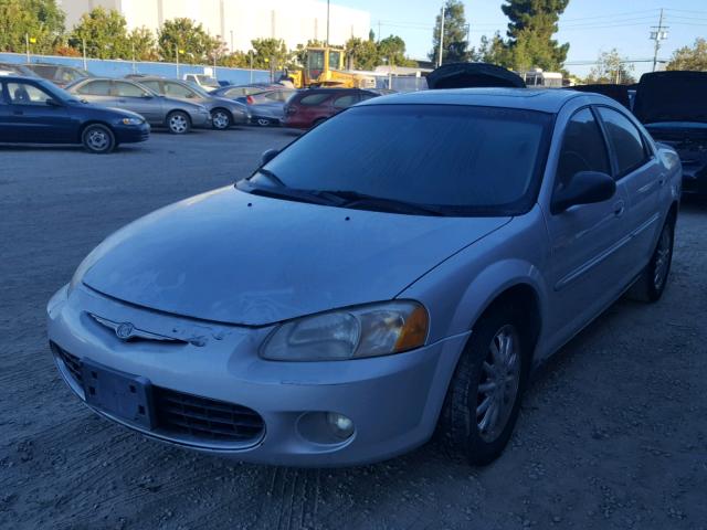 1C3EL56U91N537916 - 2001 CHRYSLER SEBRING LX GRAY photo 2