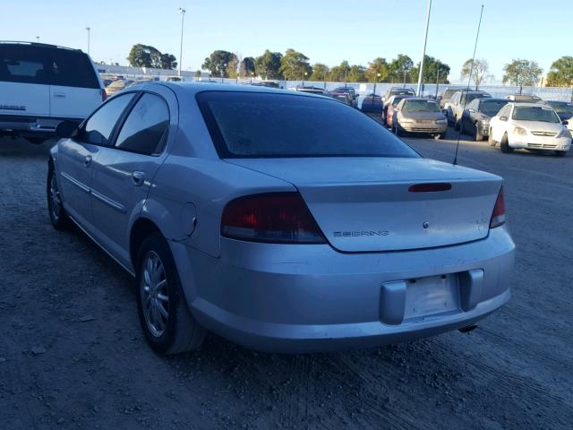 1C3EL56U91N537916 - 2001 CHRYSLER SEBRING LX GRAY photo 3