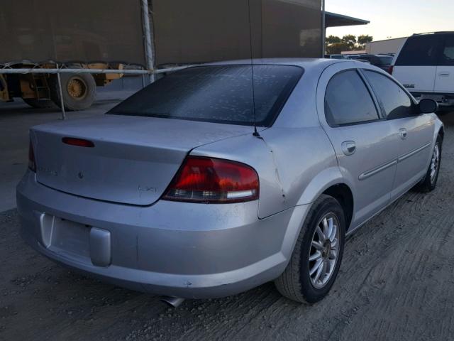 1C3EL56U91N537916 - 2001 CHRYSLER SEBRING LX GRAY photo 4