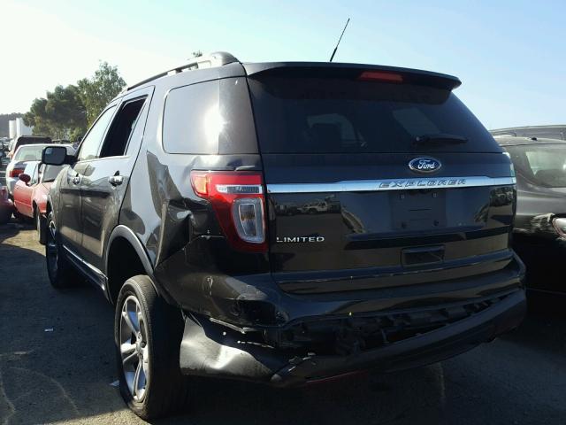 1FM5K7F81FGC26100 - 2015 FORD EXPLORER L BLACK photo 3