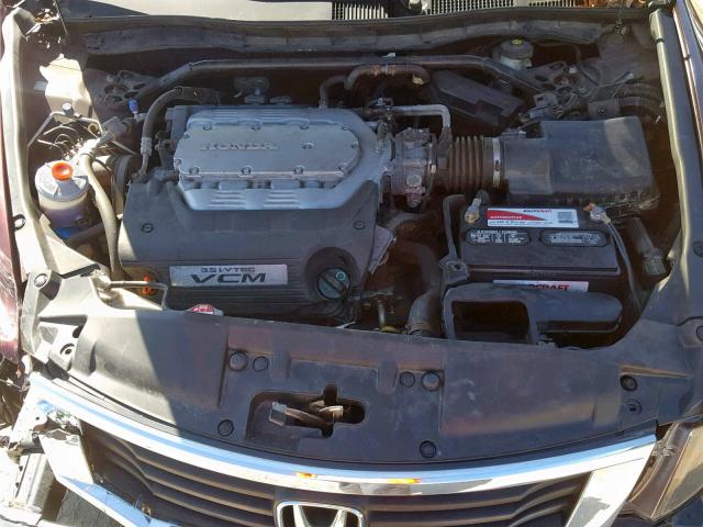 5KBCP3F83AB006953 - 2010 HONDA ACCORD EXL BURGUNDY photo 7